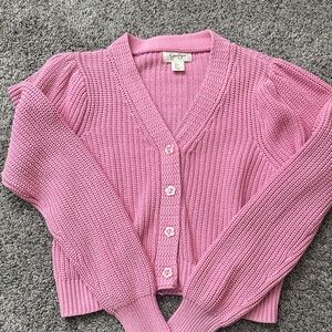 Jessica Simpson Pink Knit Cardigan